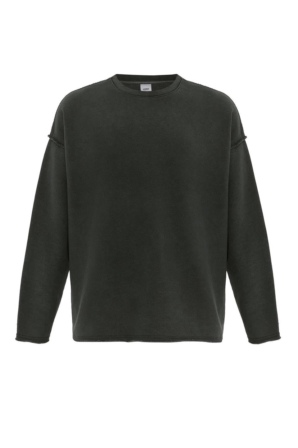 Oversized Sweatshirt with Washed Back Detail