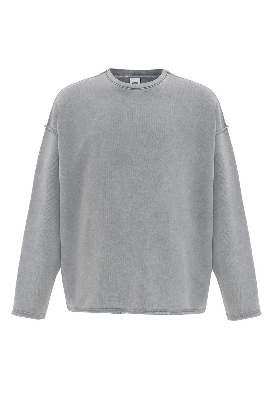 Oversized Sweatshirt with Washed Back Detail