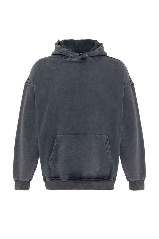 Premium Oversized Sweatshirt with Ripped Details