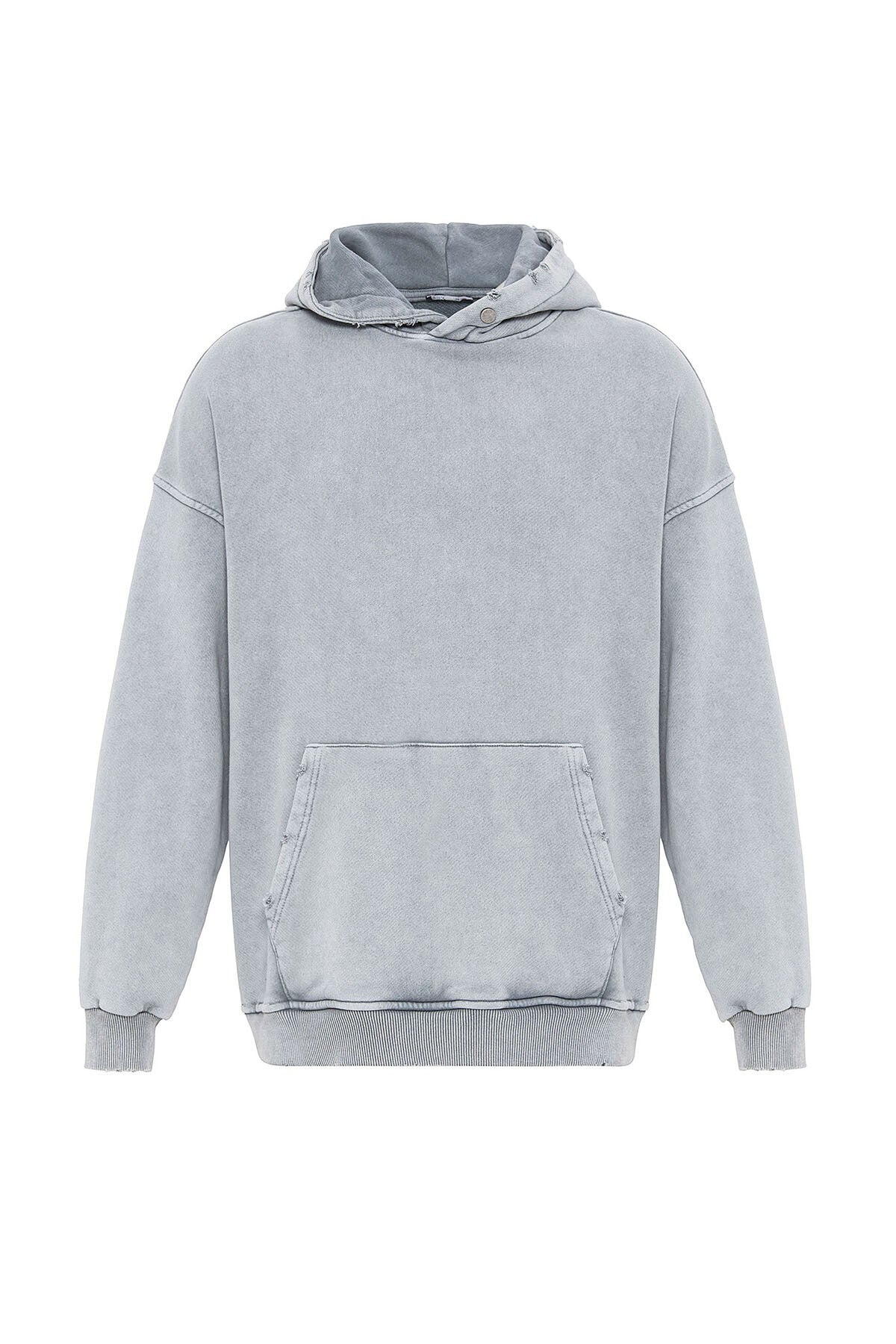 Premium Oversized Sweatshirt with Ripped Details