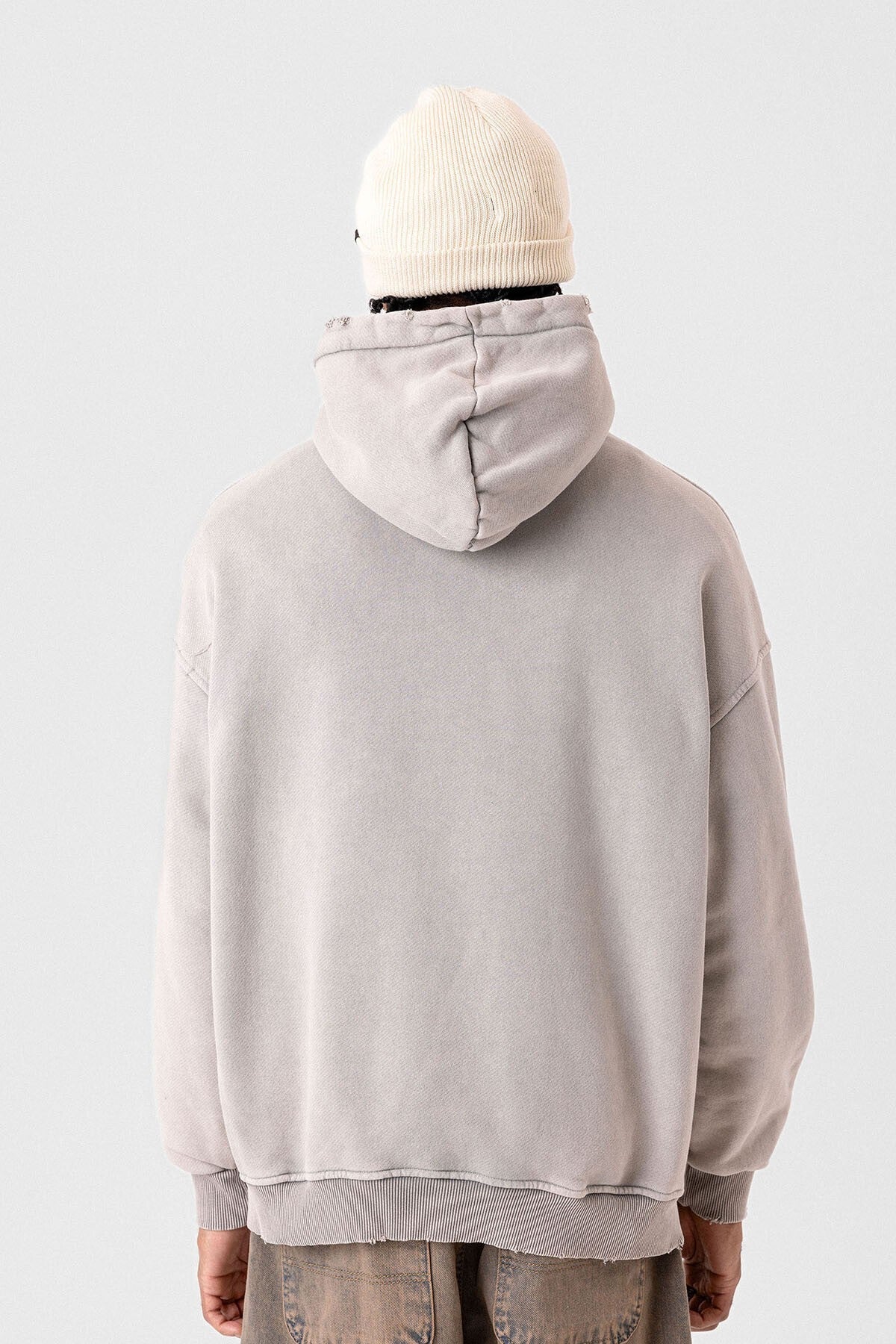 Premium Oversized Sweatshirt with Ripped Details