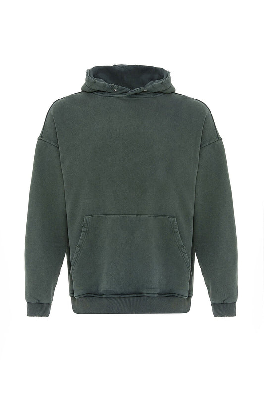 Premium Oversized Sweatshirt with Ripped Details