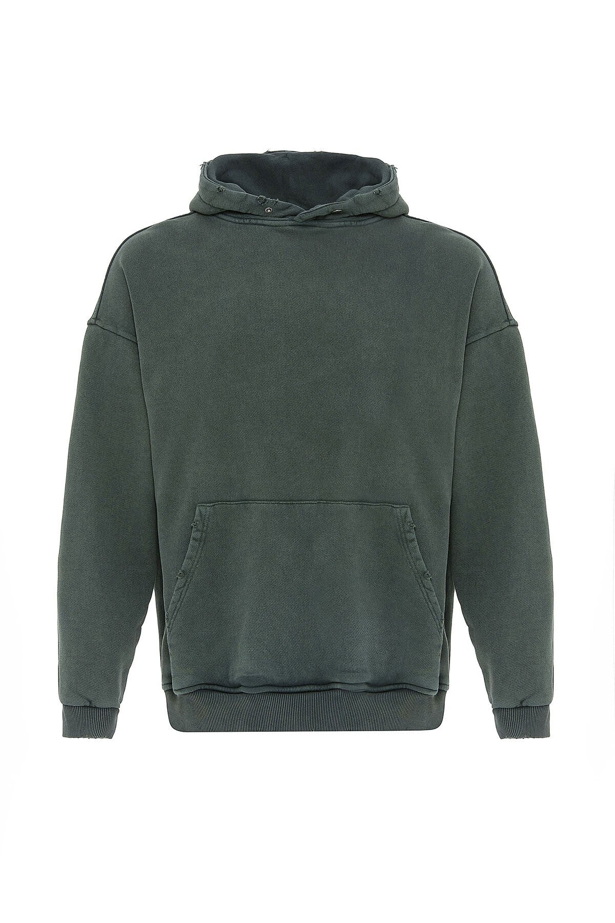 Premium Oversized Sweatshirt with Ripped Details