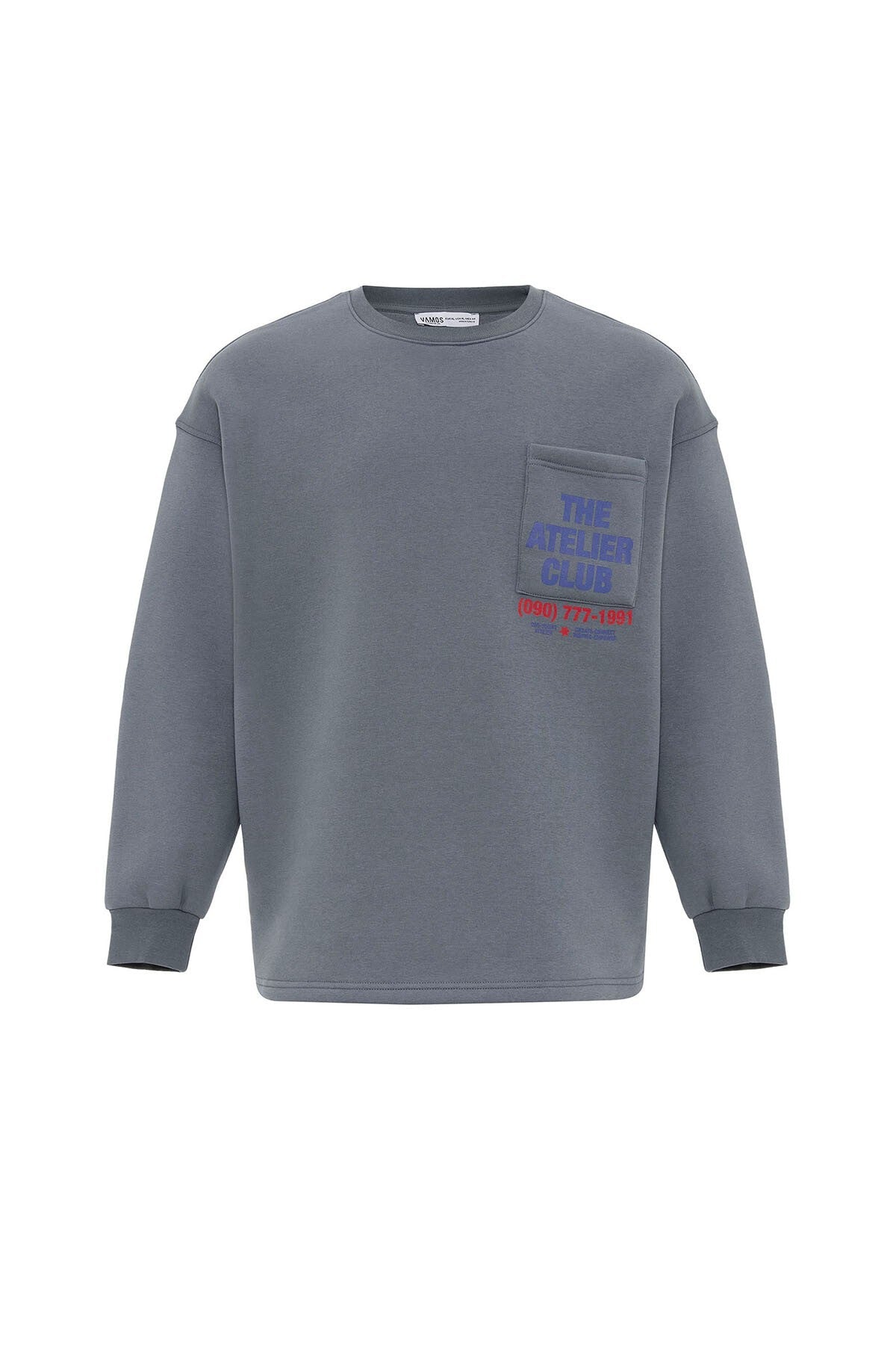 Oversized Sweatshirt with Printed Design