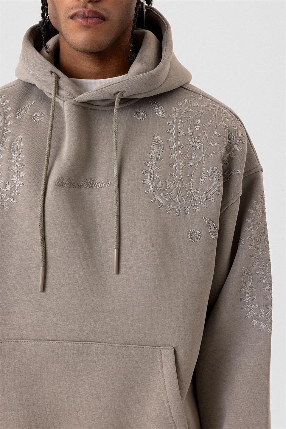 Patterned Oversized Sweatshirt