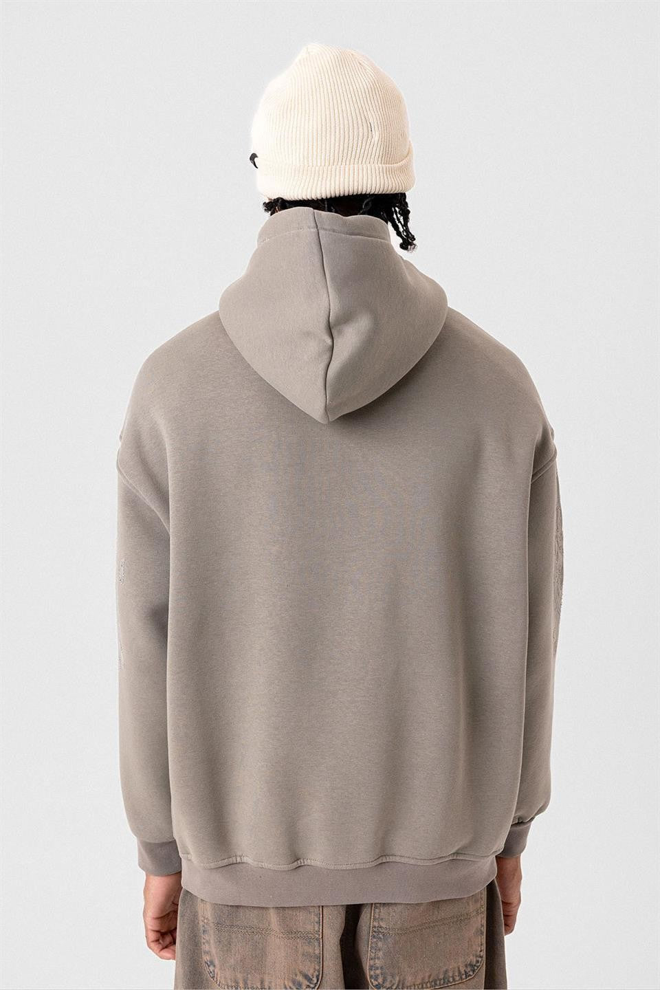 Patterned Oversized Sweatshirt
