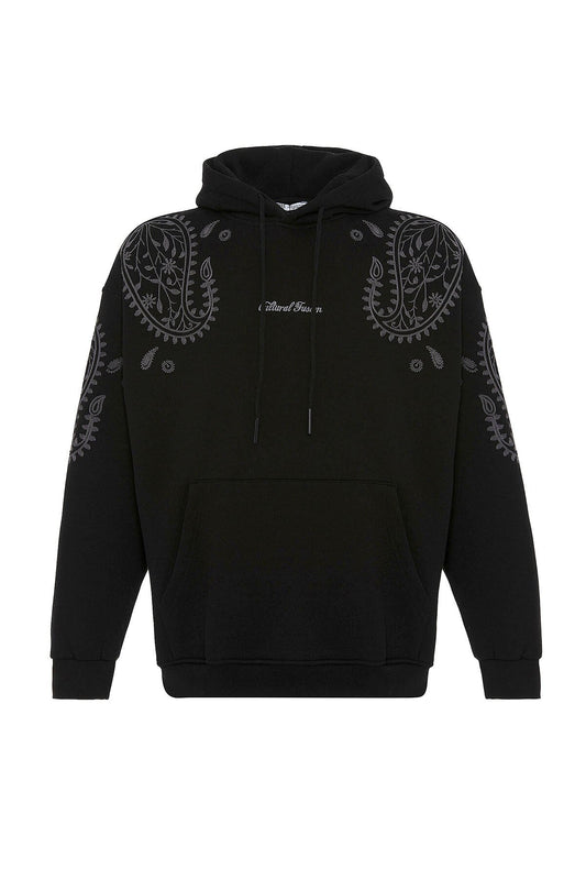 Patterned Oversized Sweatshirt