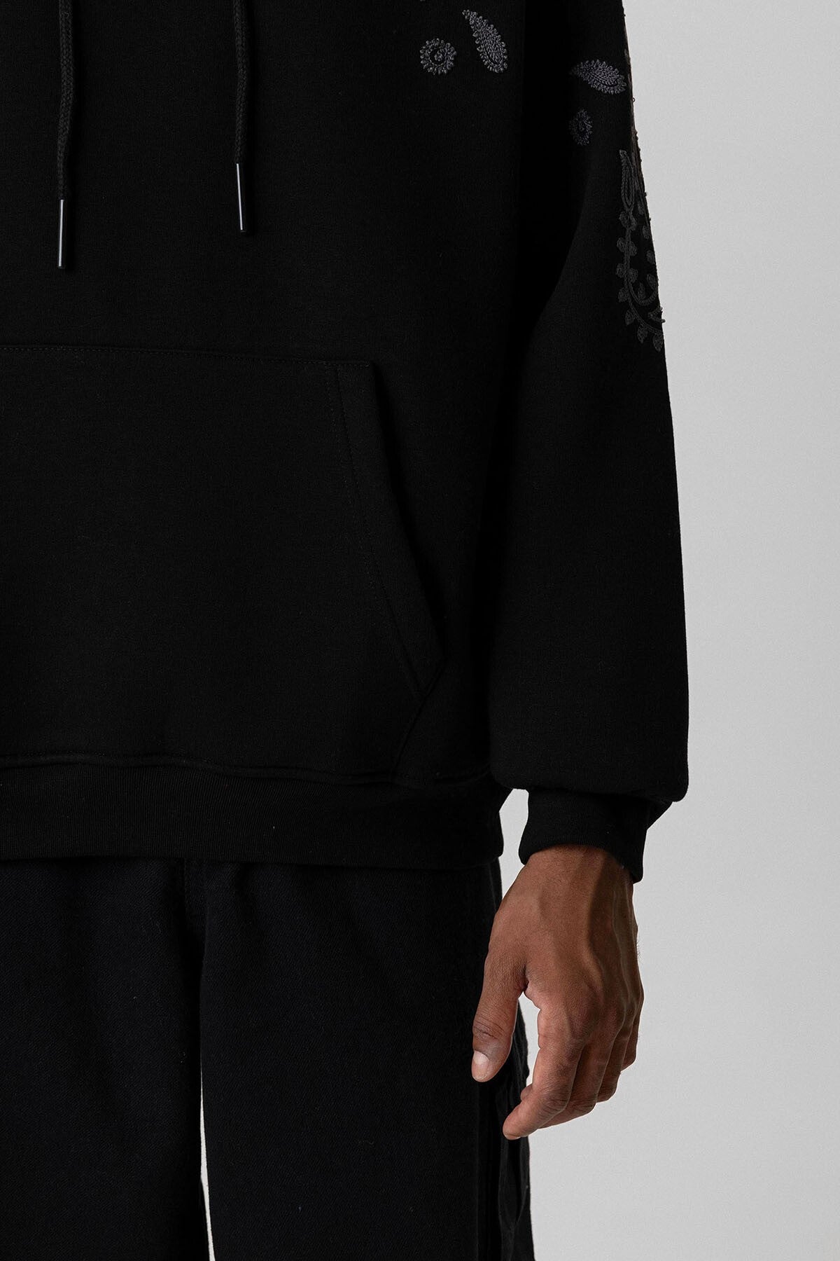 Patterned Oversized Sweatshirt