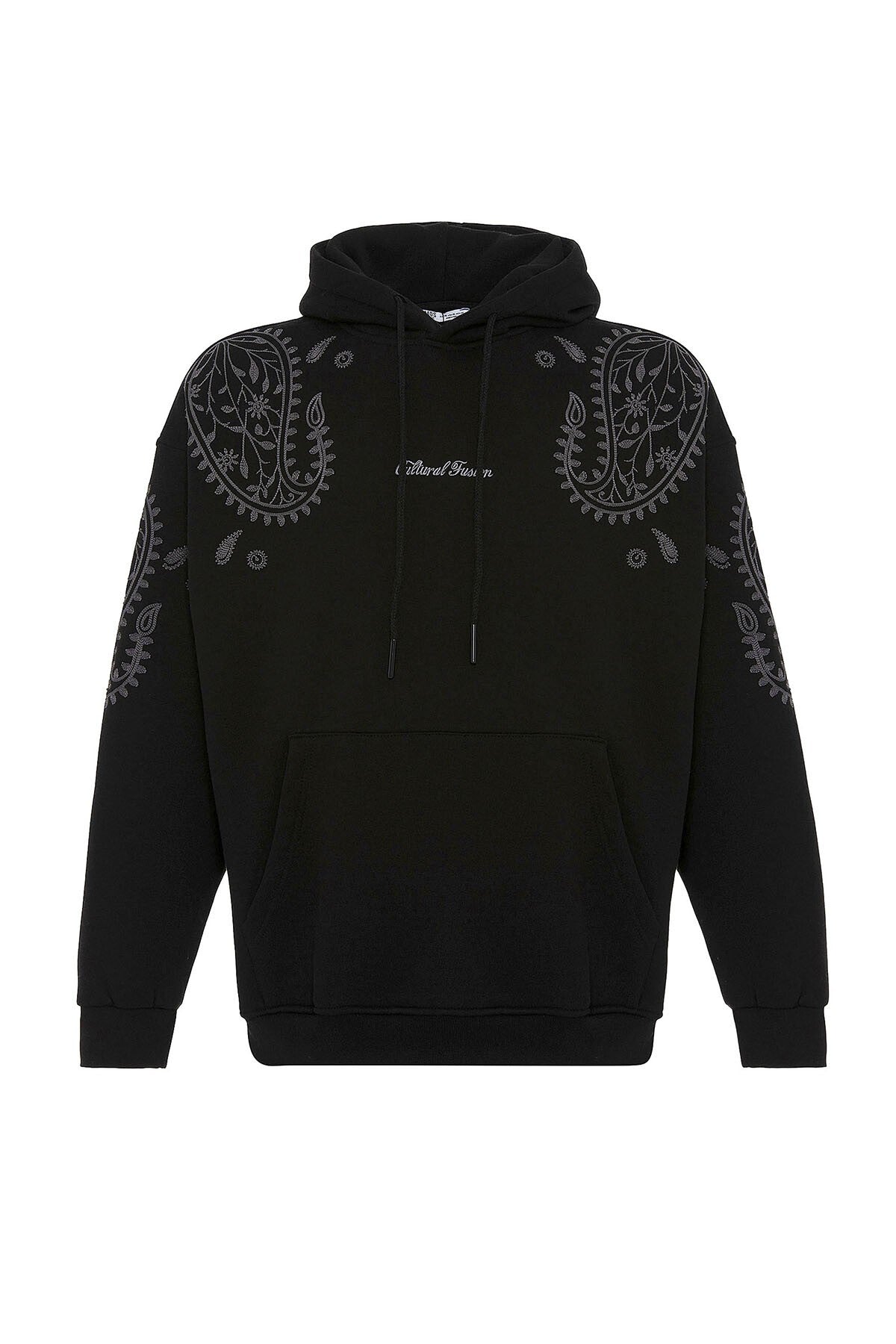 Patterned Oversized Sweatshirt