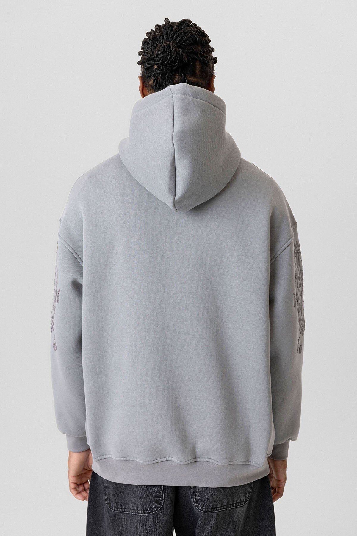 Patterned Oversized Sweatshirt
