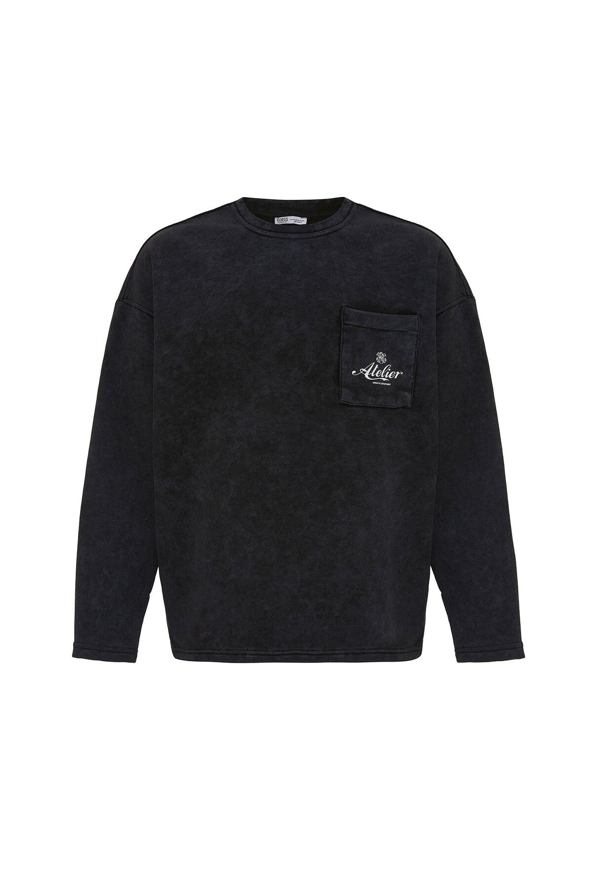 Oversized Sweatshirt with Pocket Details (Machine Washable)