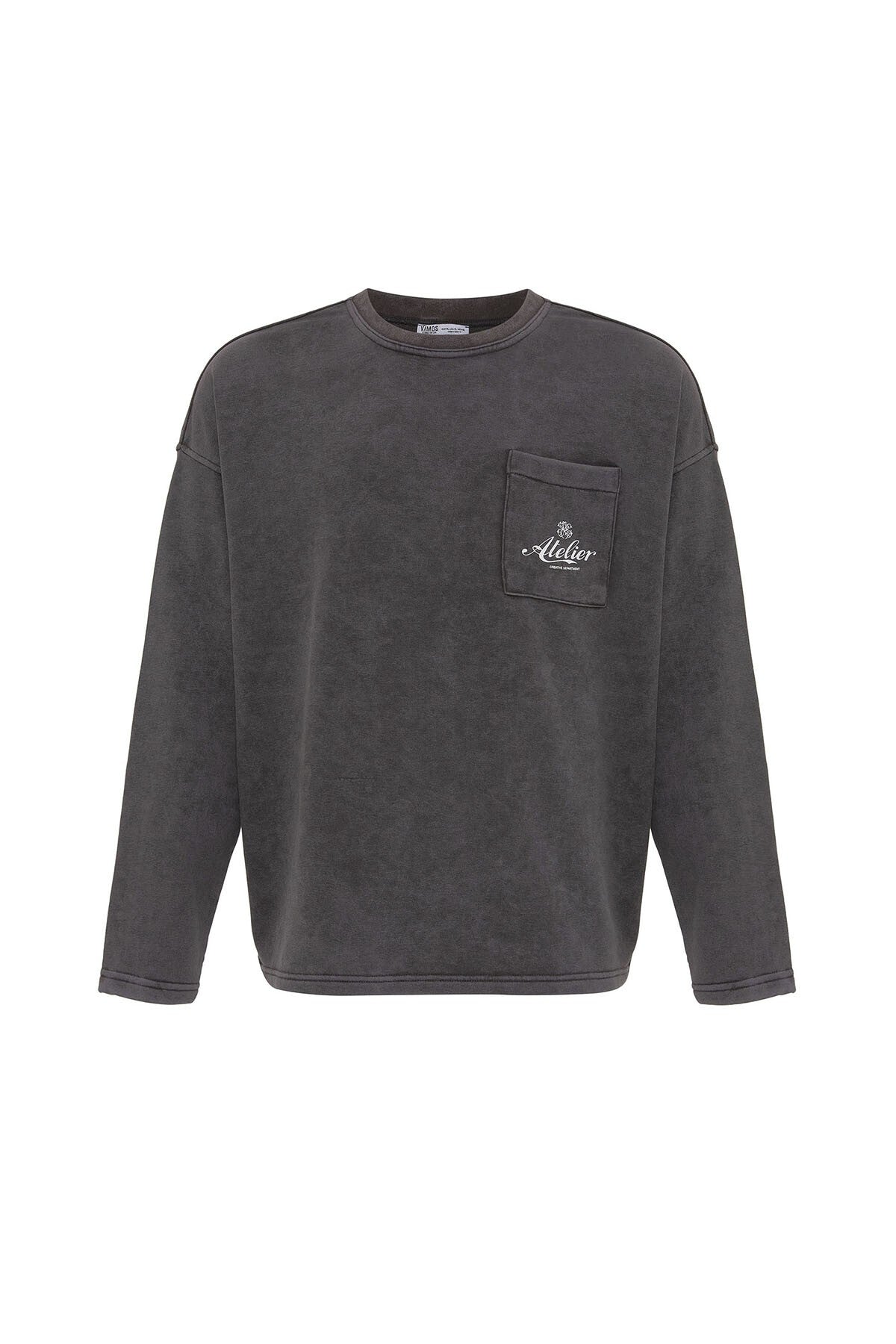 Oversized Sweatshirt with Pocket Details (Machine Washable)