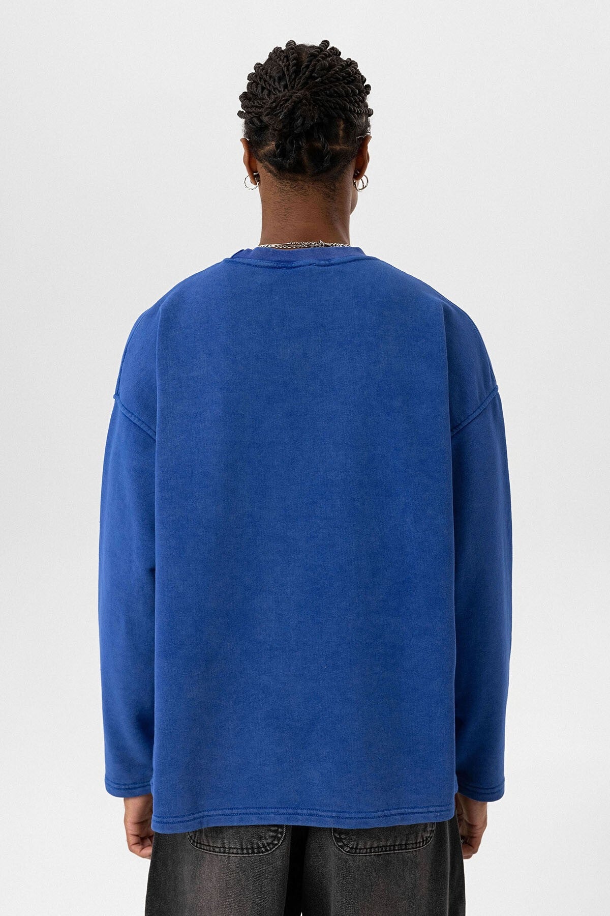 Oversized Sweatshirt with Pocket Details (Machine Washable)