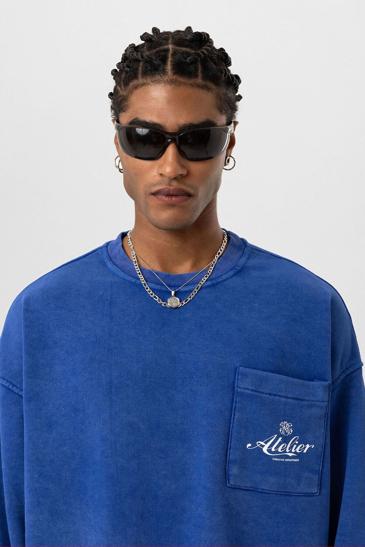 Oversized Sweatshirt with Pocket Details (Machine Washable)