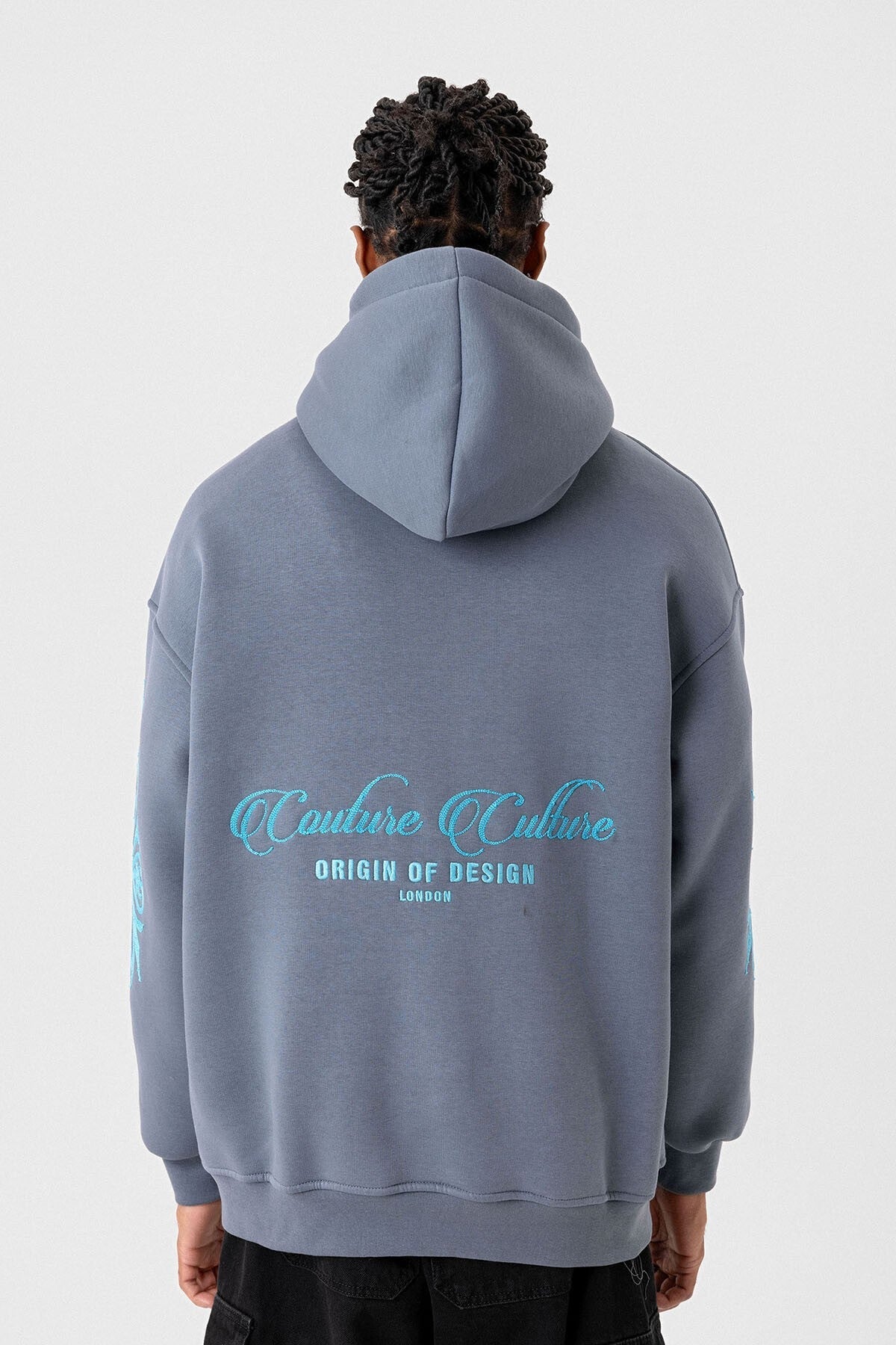 Patterned Oversized Sweatshirt