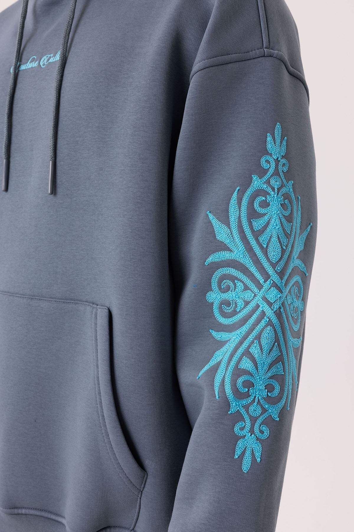 Patterned Oversized Sweatshirt