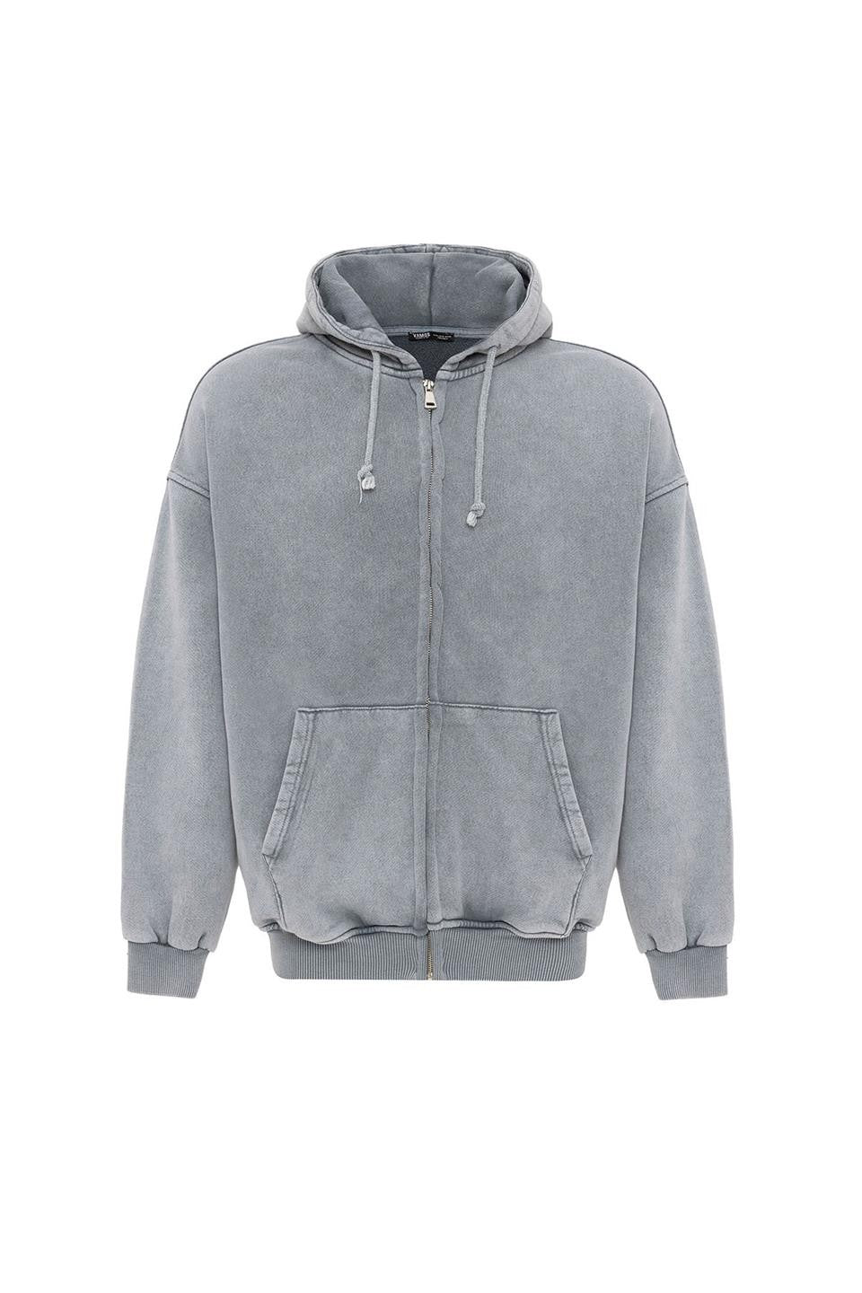 Premium Pre-Washed Oversized Sweatshirt with Zipper