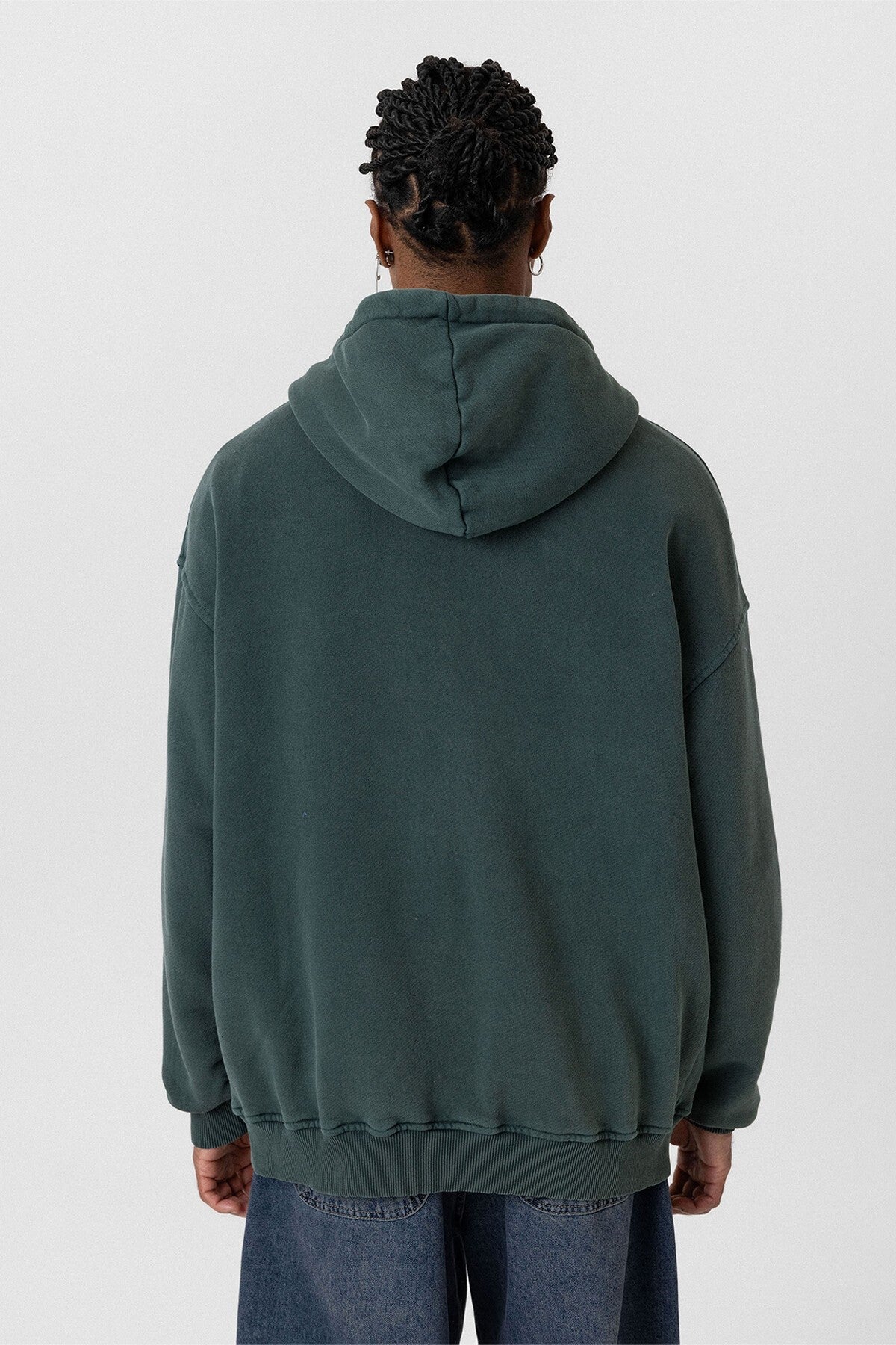 Premium Pre-Washed Oversized Sweatshirt with Zipper