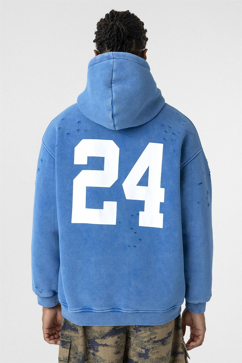 Washed Print Detailed Oversized Sweatshirt