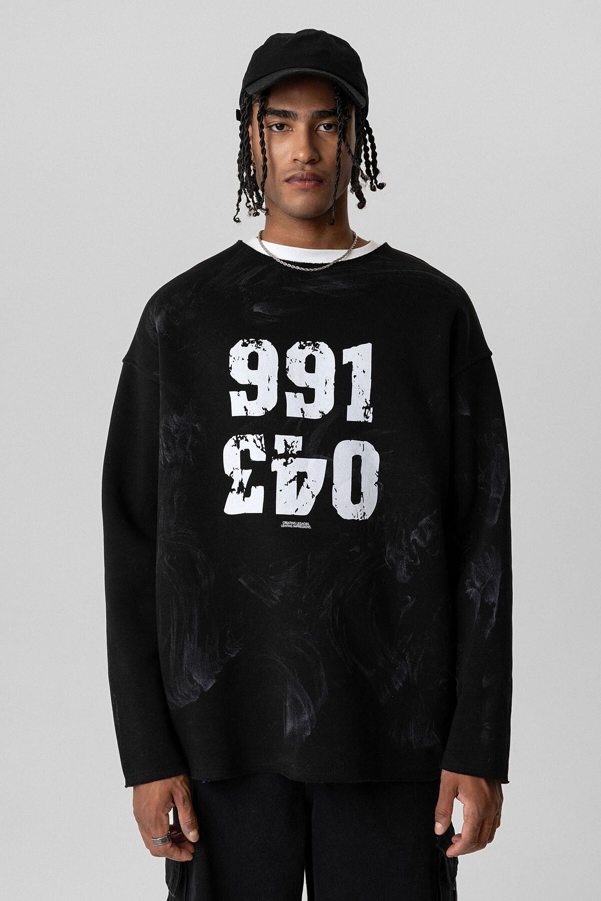 Printed Oversized Sweatshirt