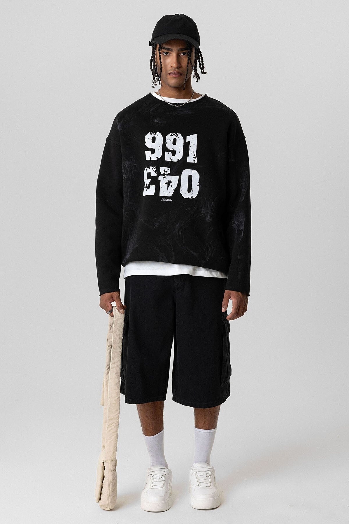 Printed Oversized Sweatshirt