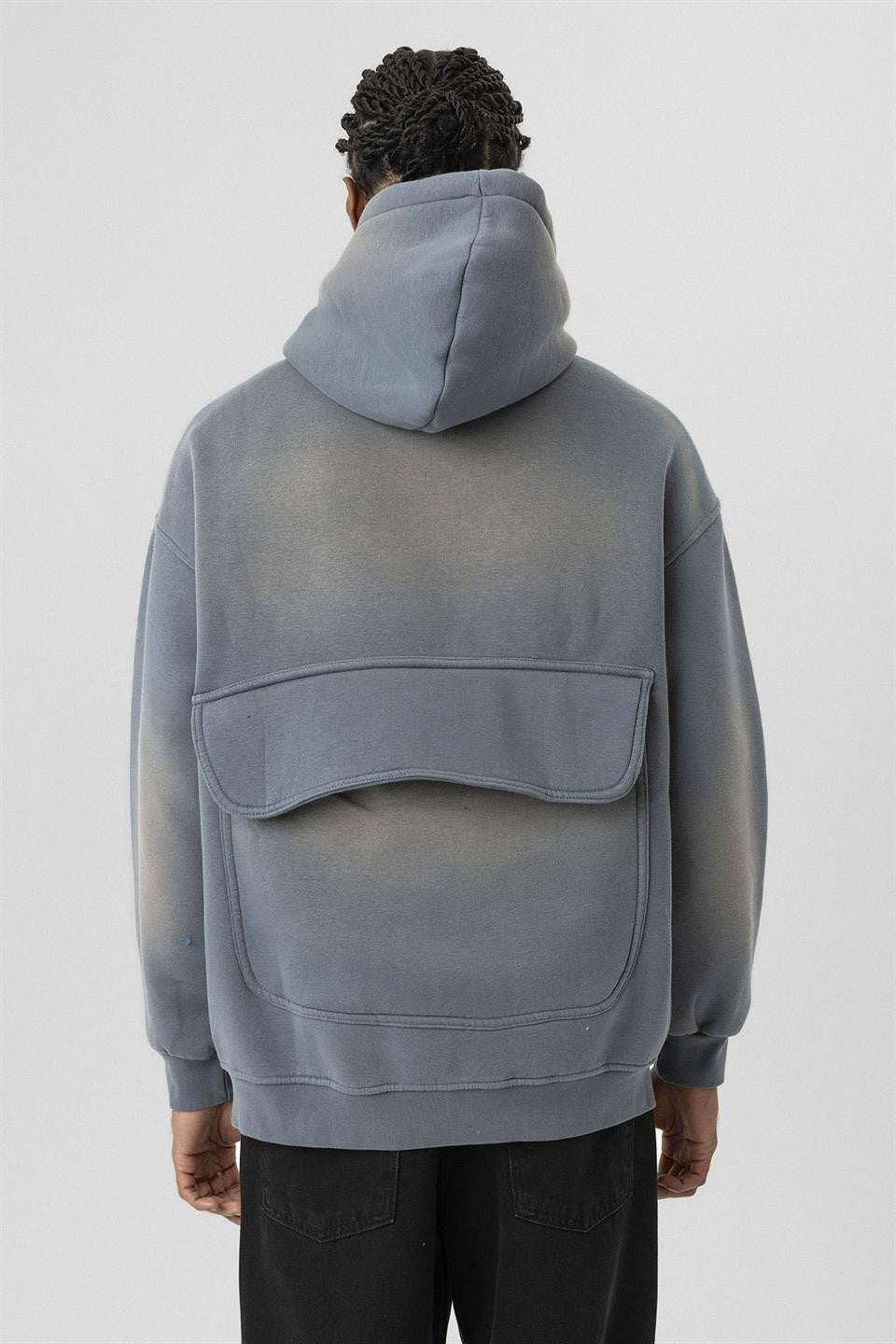 Oversized Washed Printed Sweatshirt