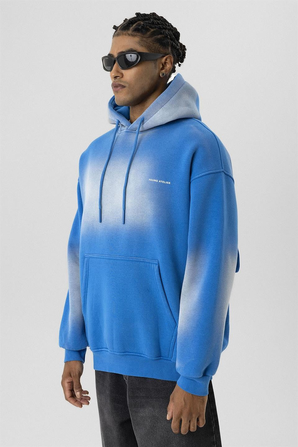Oversized Washed Printed Sweatshirt
