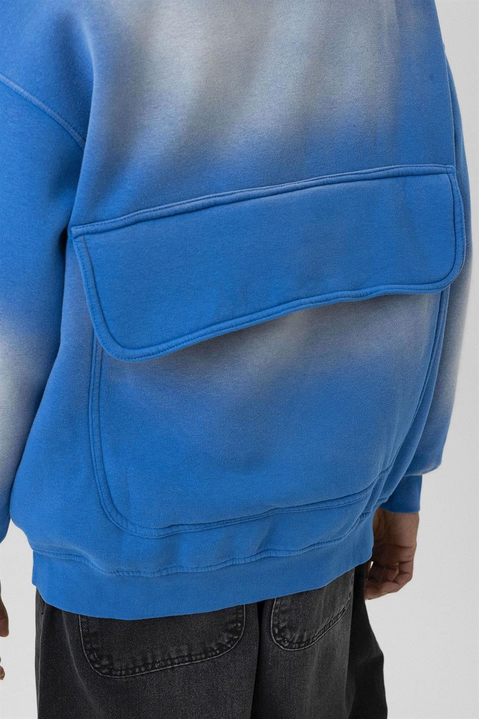 Oversized Washed Printed Sweatshirt