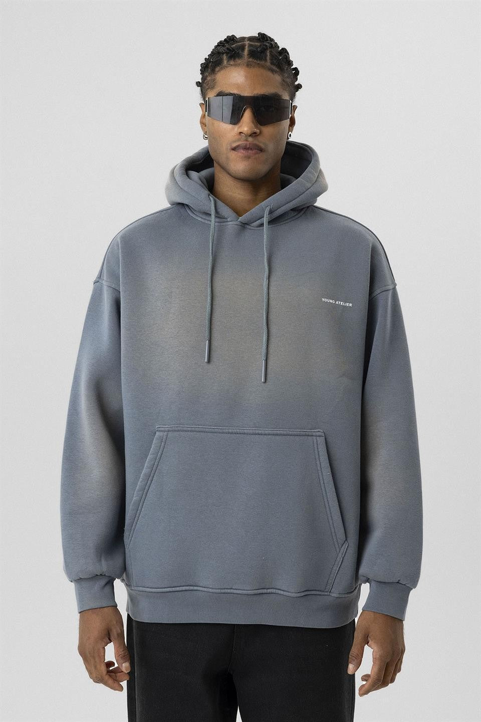 Oversized Washed Printed Sweatshirt