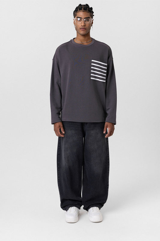Oversized Sweatshirt with Pockets