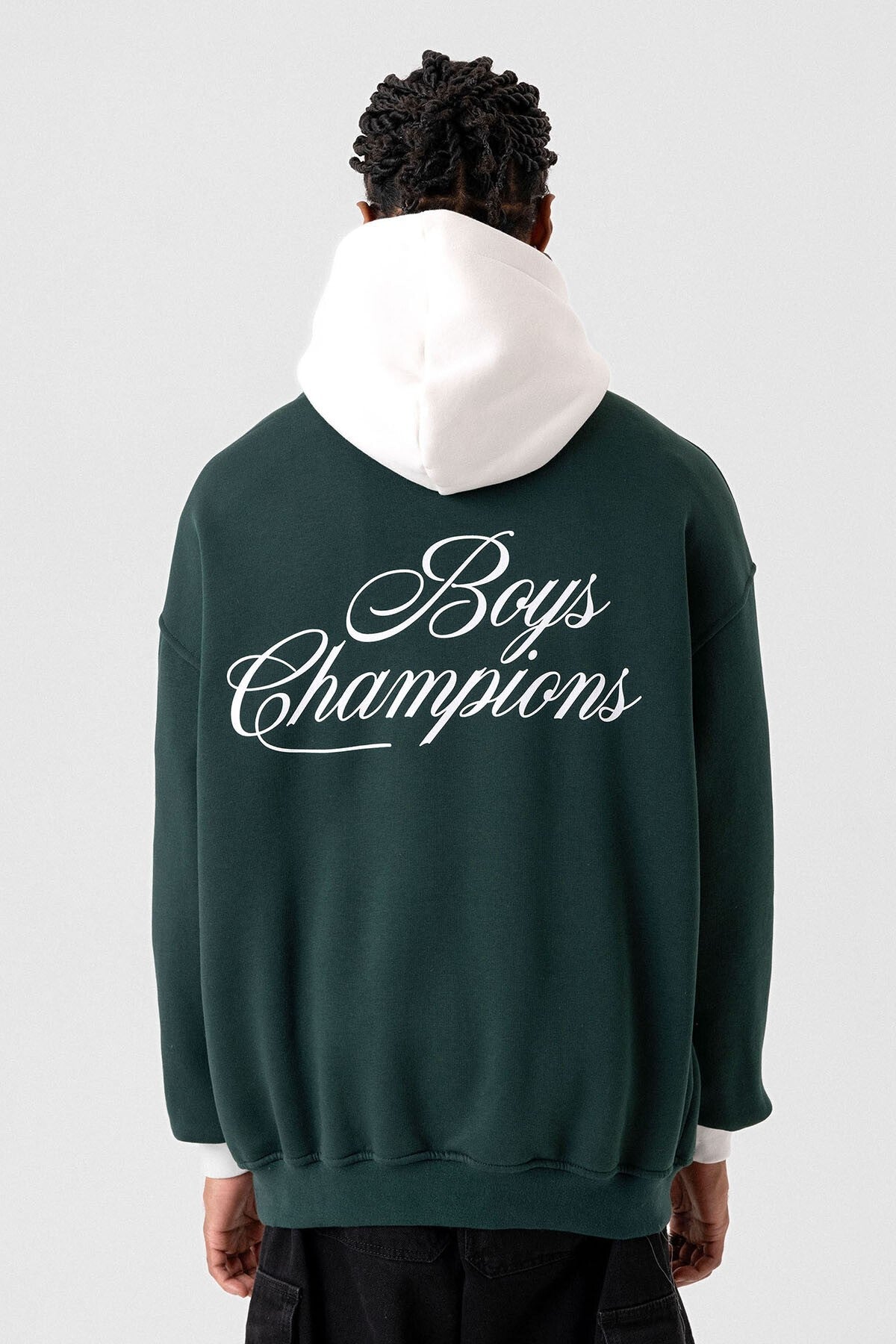 Printed Oversized Hooded Sweatshirt