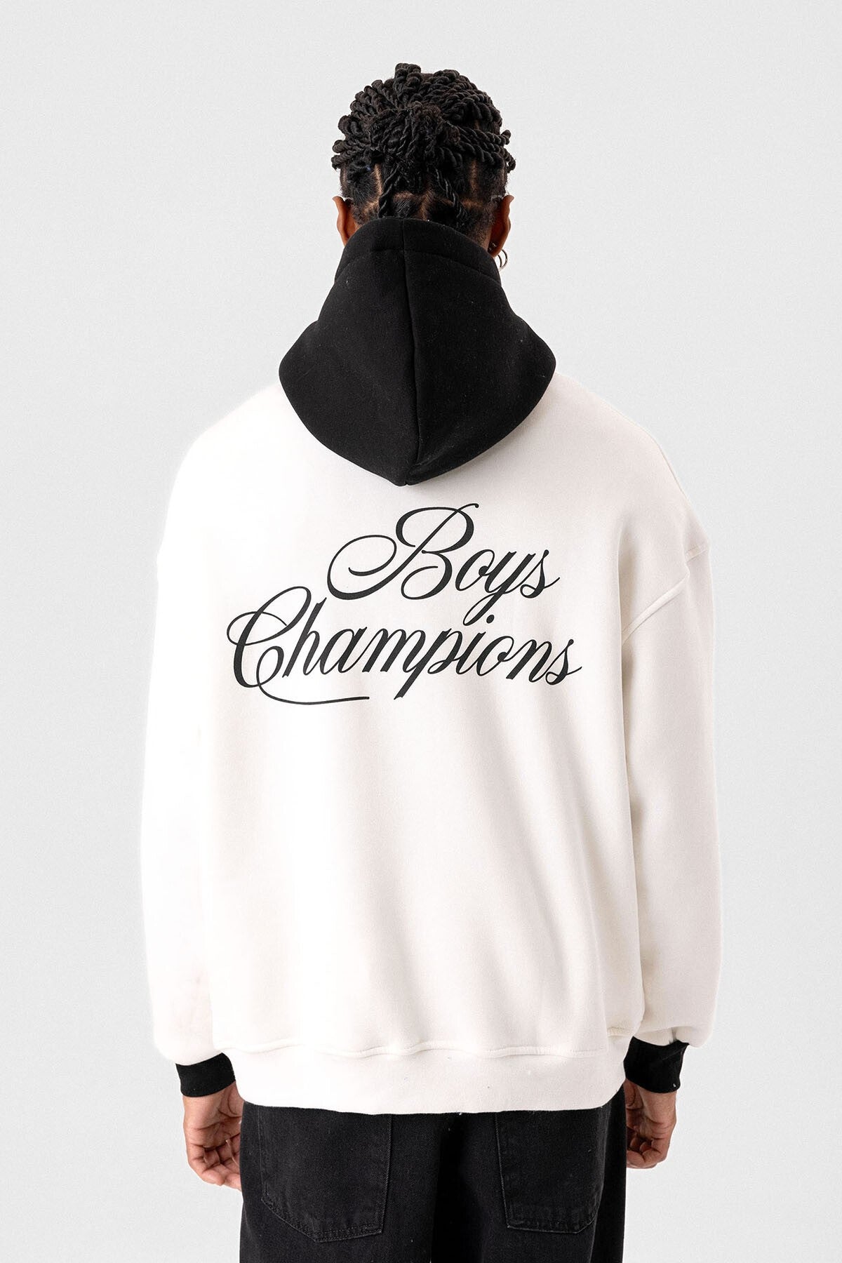 Printed Oversized Hooded Sweatshirt