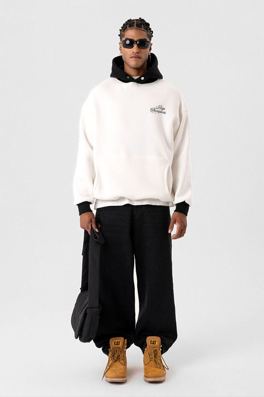 Printed Oversized Hooded Sweatshirt