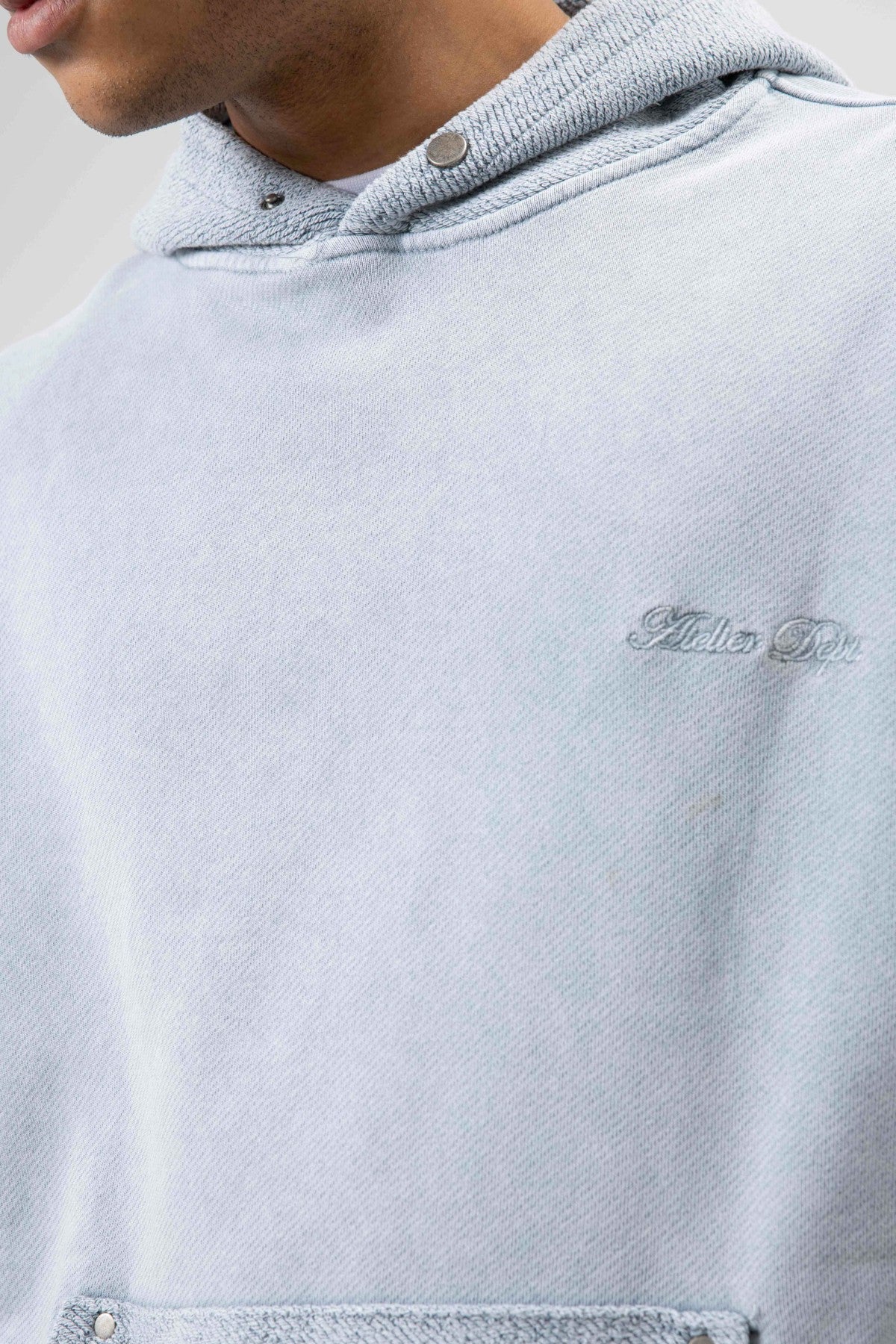 Oversized Washed Printed Hooded Sweatshirt