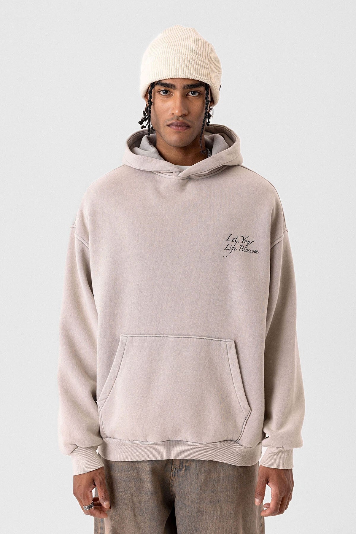 Oversized Sweatshirt with Detailed Print