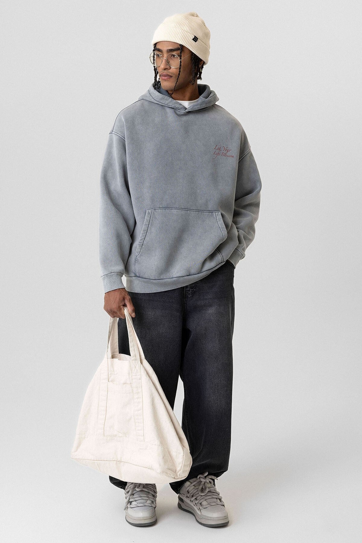 Oversized Sweatshirt with Detailed Print