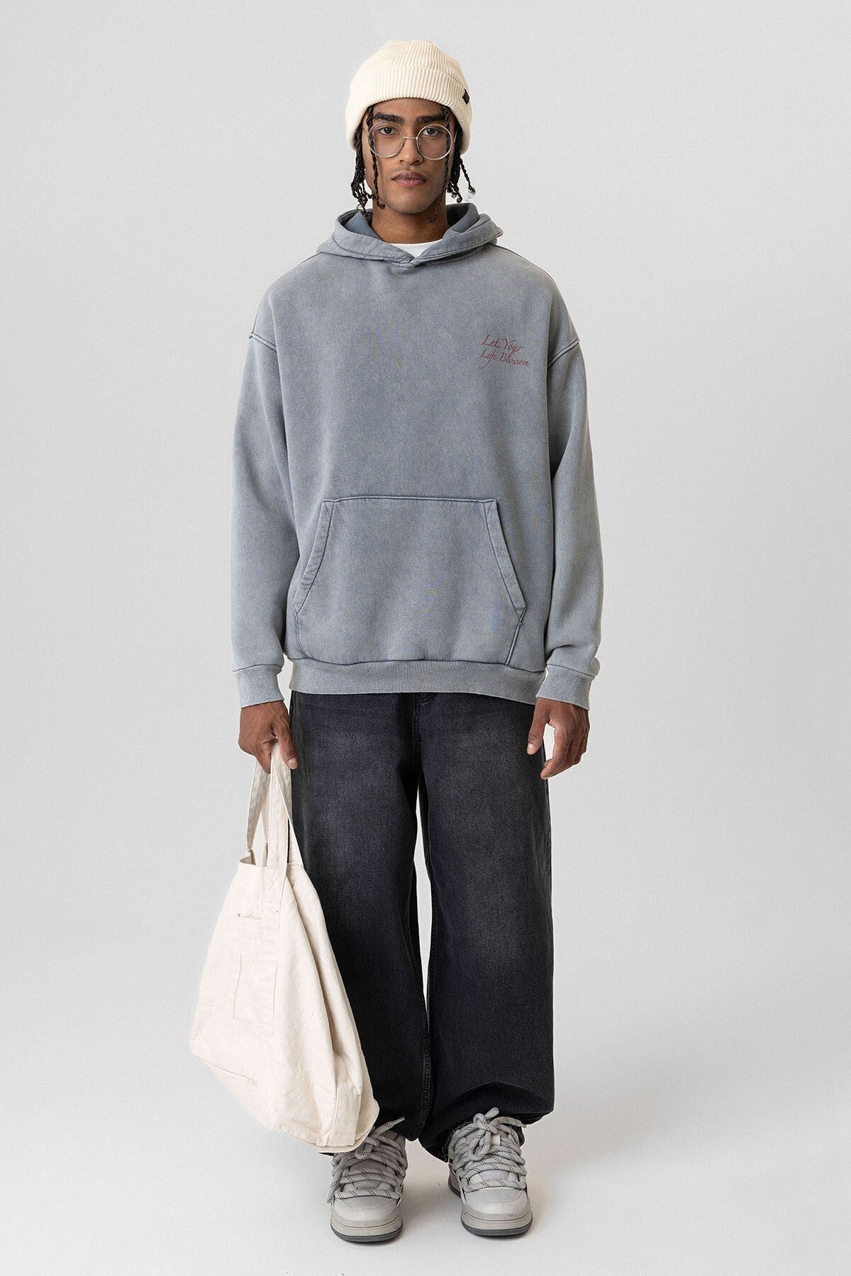 Oversized Sweatshirt with Detailed Print