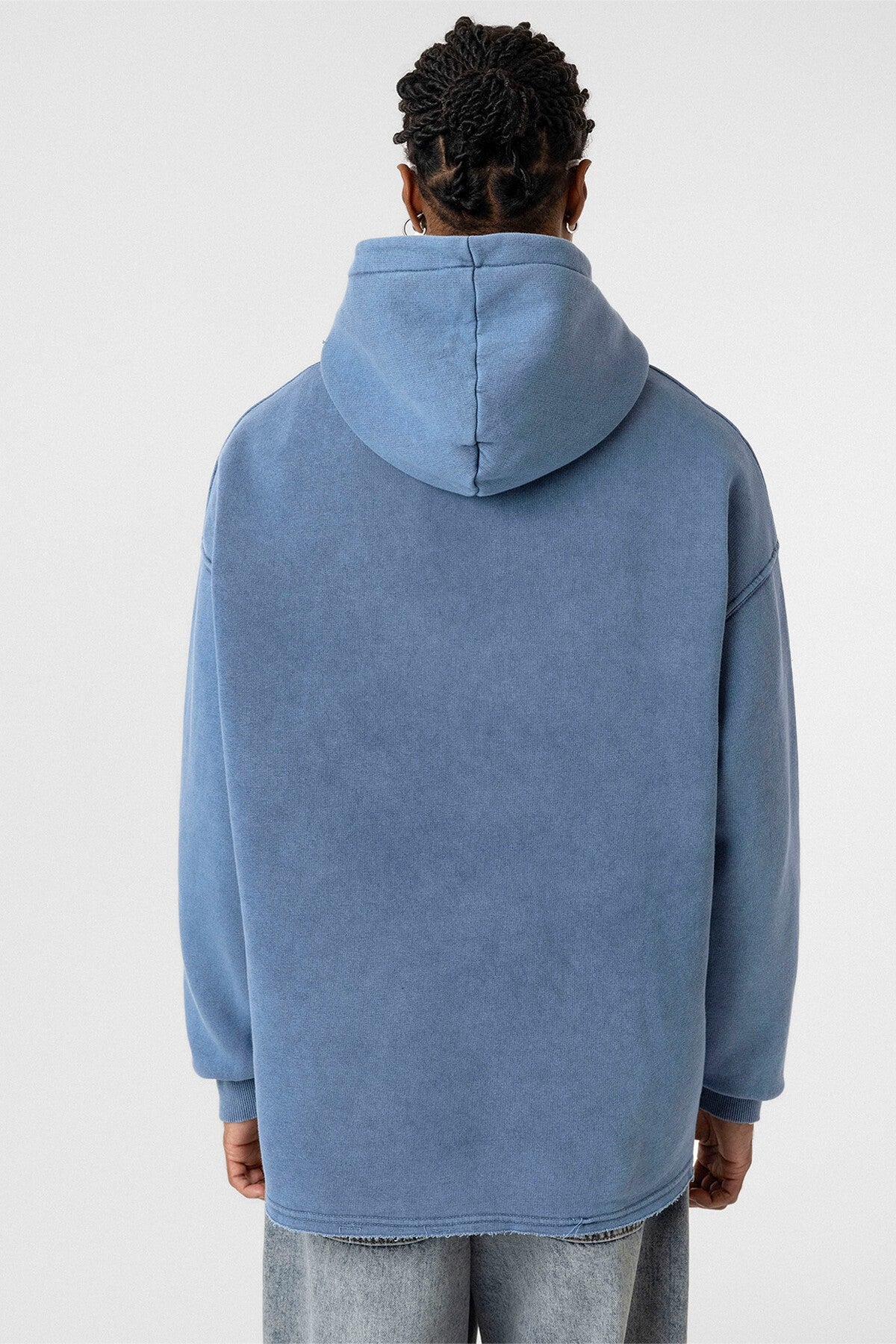 Oversized Sweatshirt with Distressed Details
