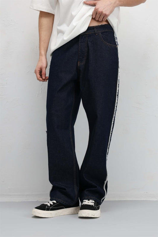 Baggy Jeans with Side Seam Details