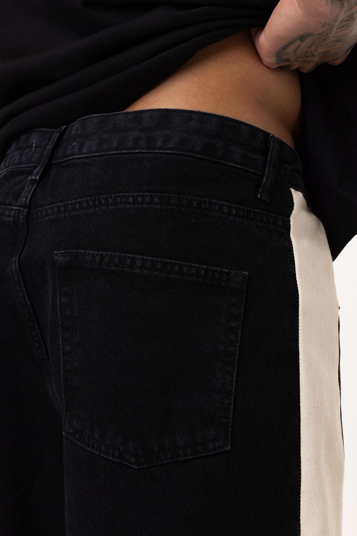 Baggy-Fit Jeans with Side Stripes