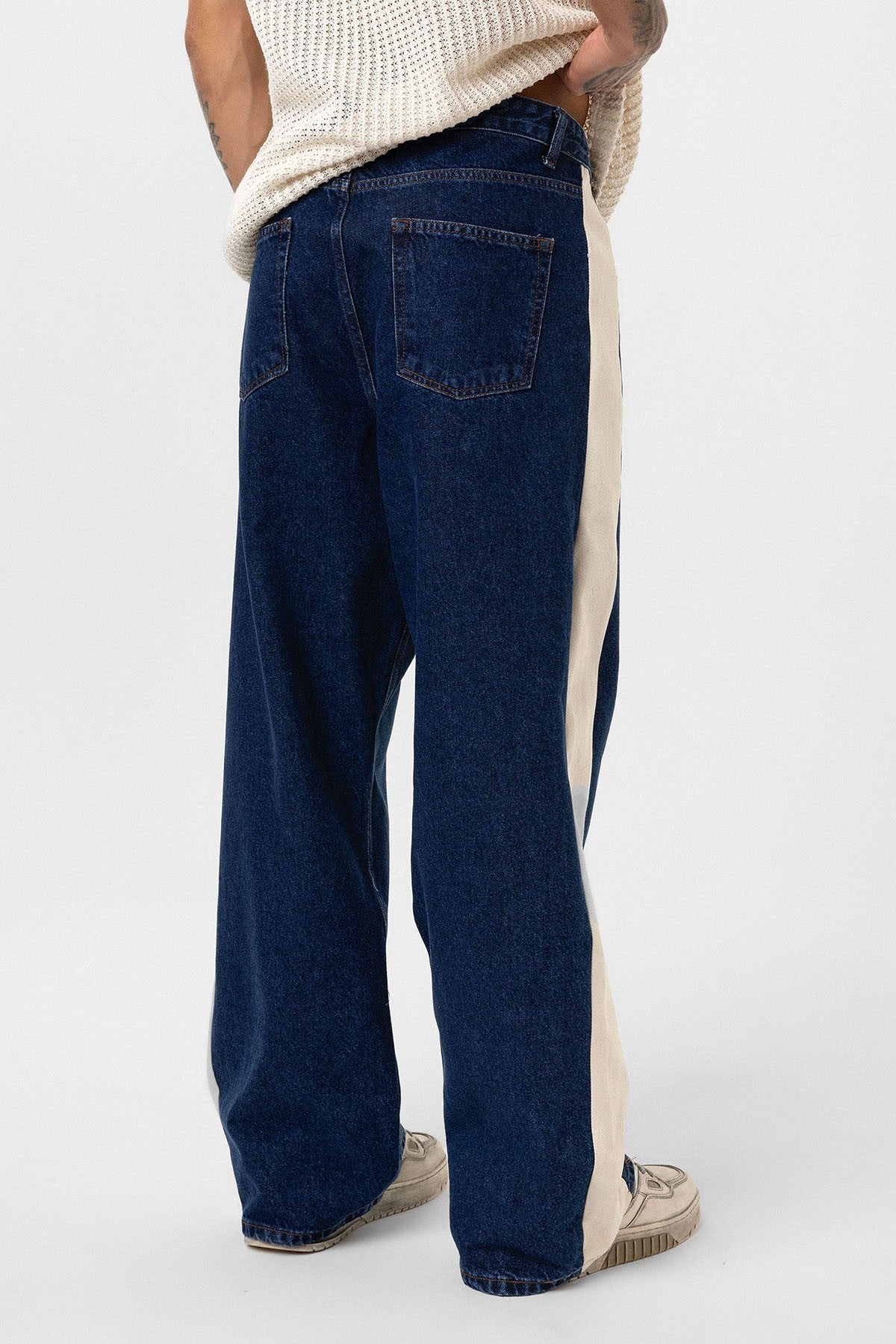 Baggy-Fit Jeans with Side Stripes