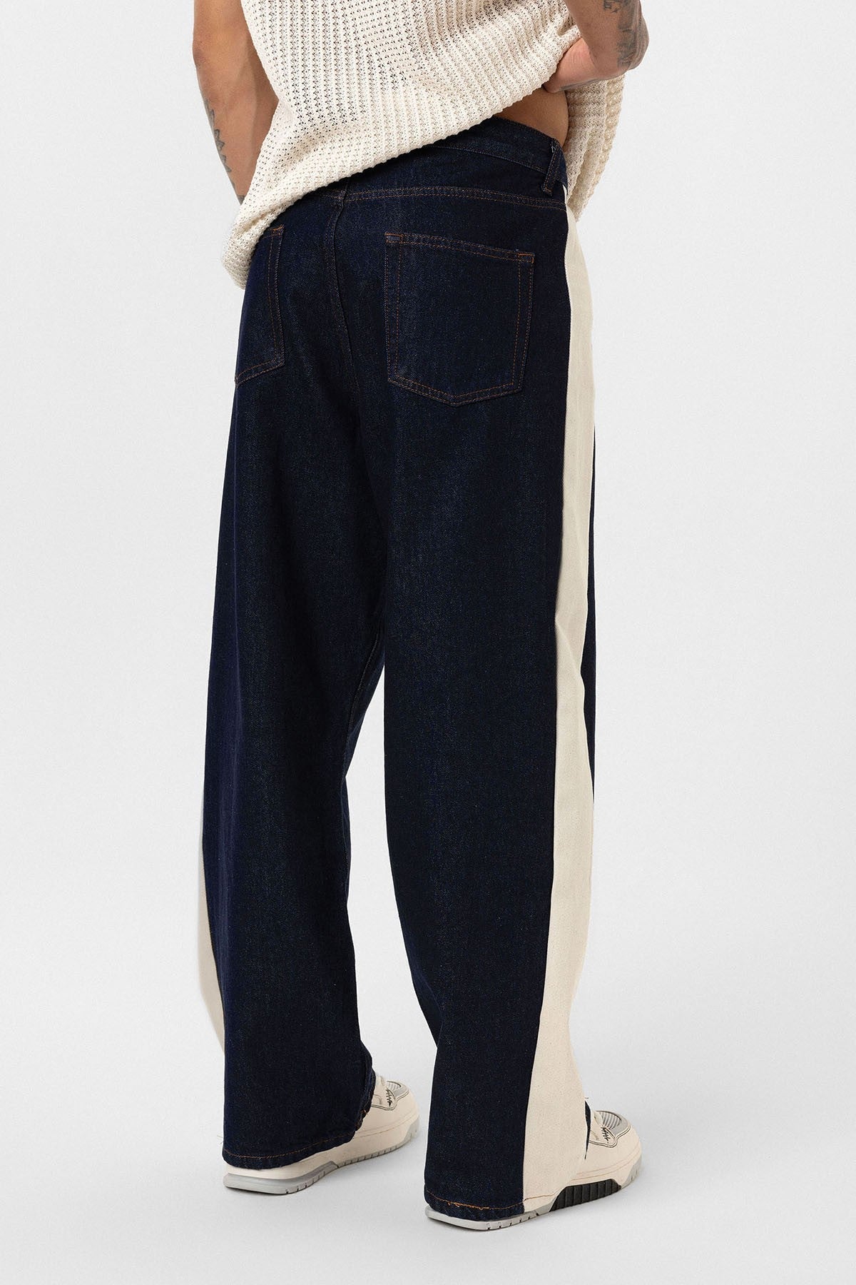 Baggy-Fit Jeans with Side Stripes