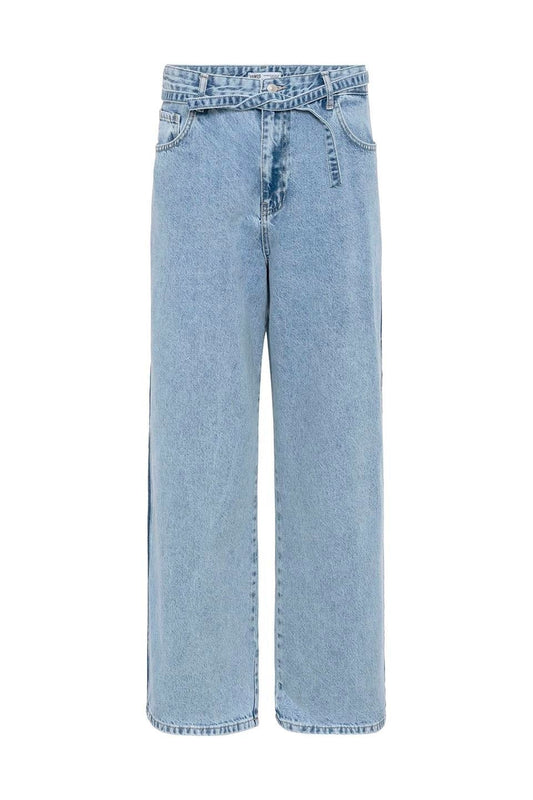 Baggy Jeans with Detailed Belt Straps