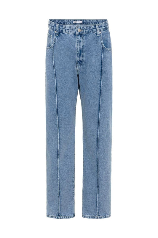 Stitched-Detail Relaxed-Fit Jeans