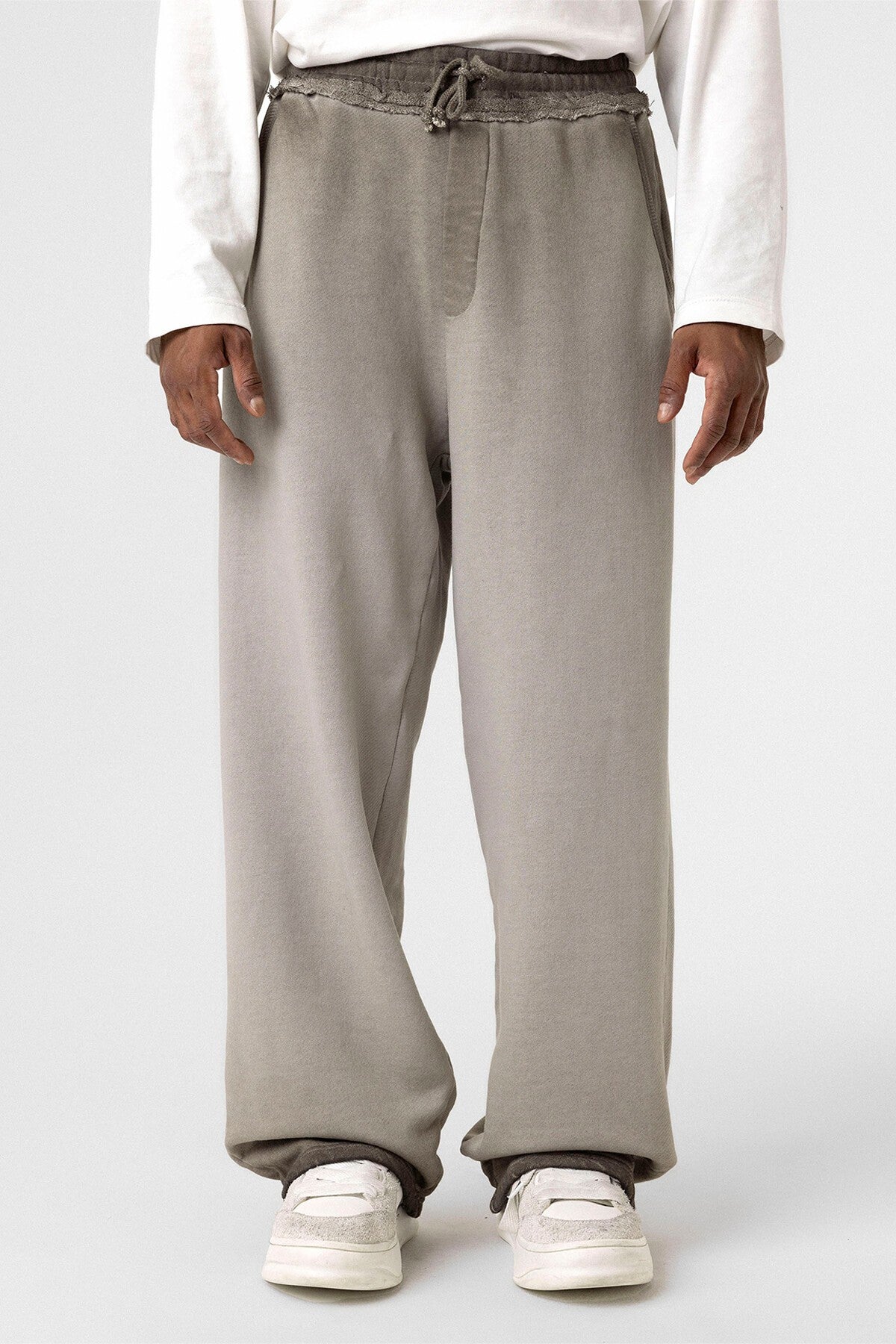 Oversized Sweatpants with Color Gradient and Washed Effect