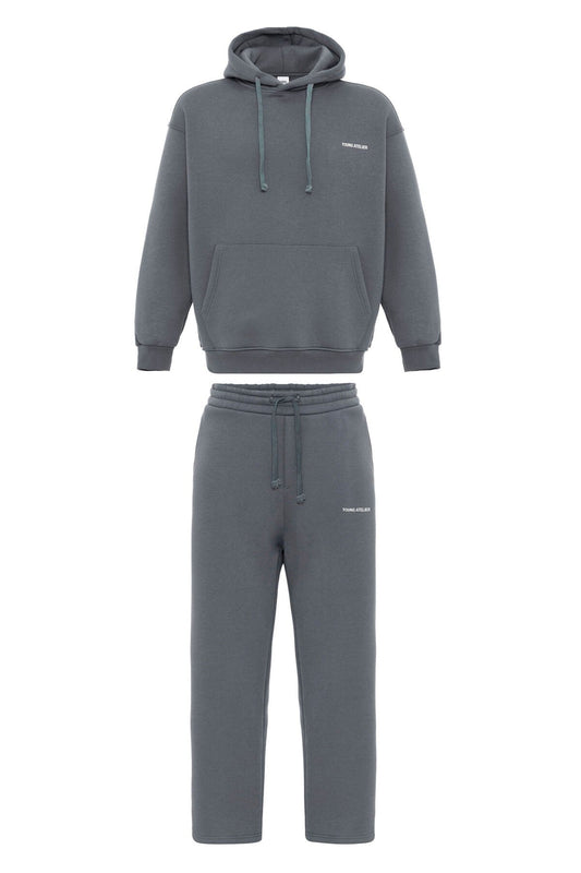 Young Atelier Printed Oversized Sweatsuit Set