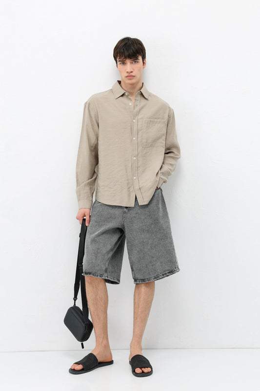 Oversized Shirt with Pockets Made of Modal Fabric