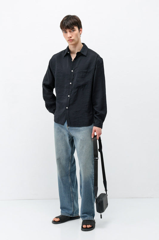 Oversized Shirt with Pockets Made of Modal Fabric