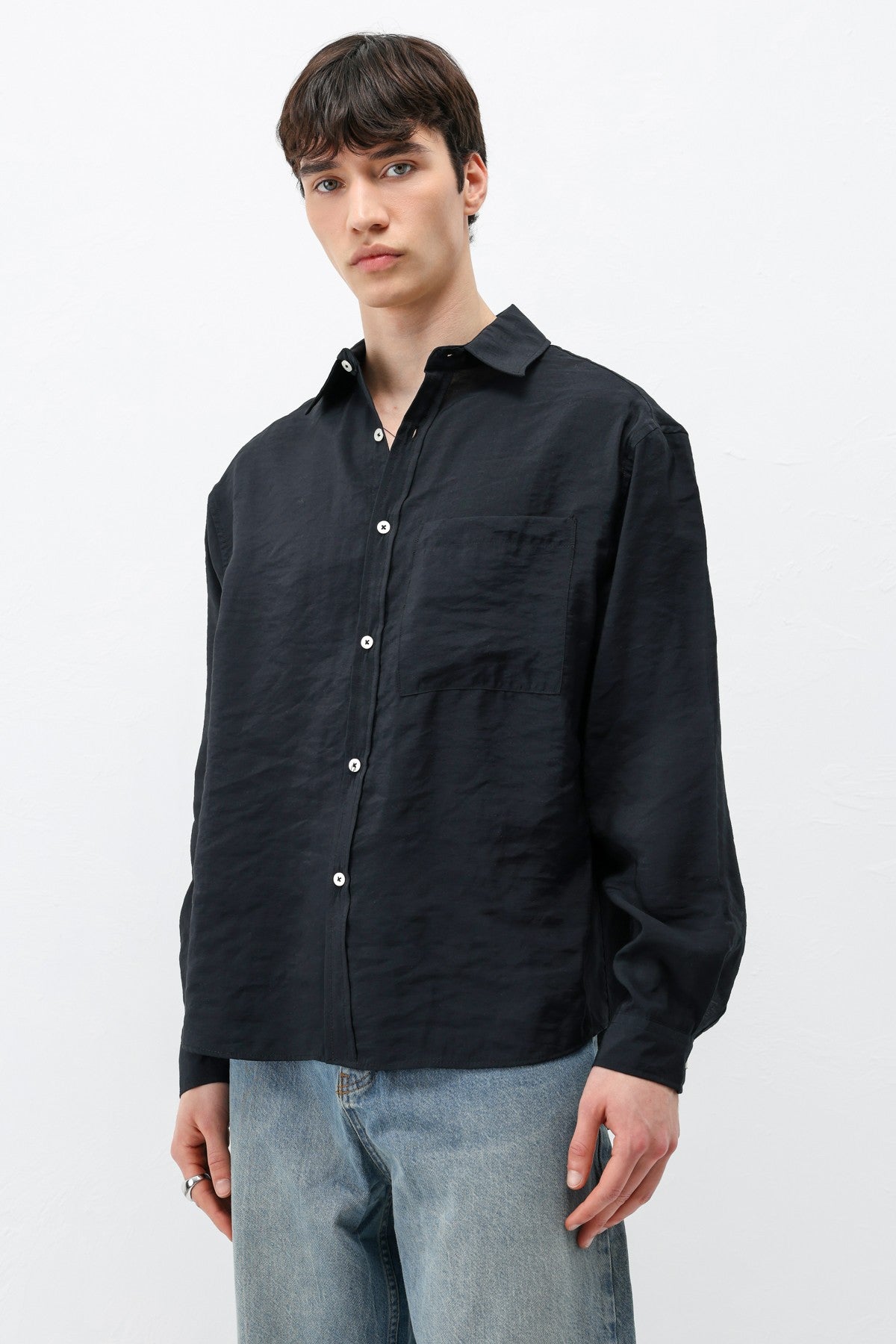 Oversized Shirt with Pockets Made of Modal Fabric