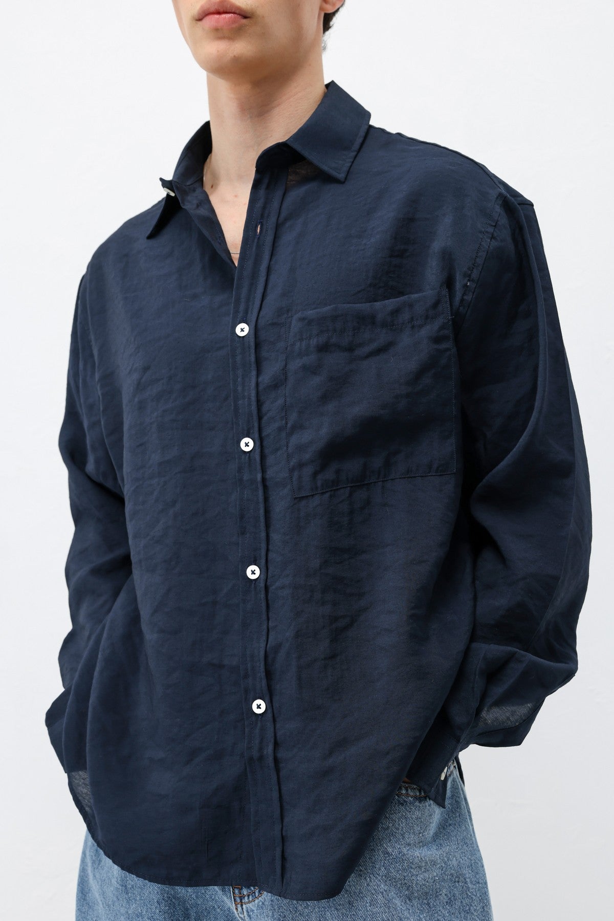Oversized Shirt with Pockets Made of Modal Fabric